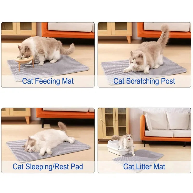 Double Layer Cat Litter Trapping Mat - Waterproof