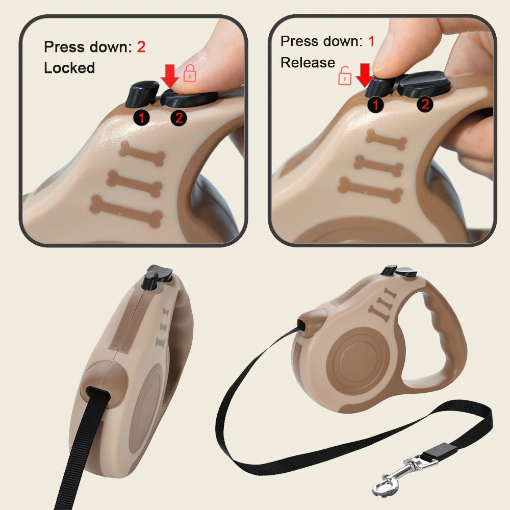 Automatic Retractable Dog Leash - 3M/5M