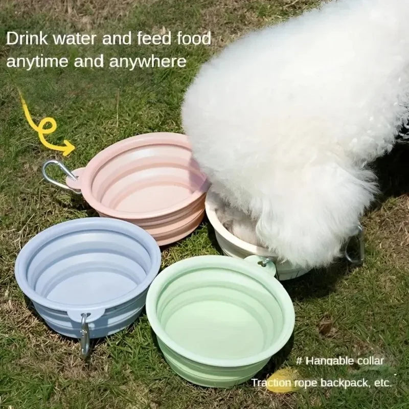 Collapsible Silicone Travel Bowl for Dogs & Cats