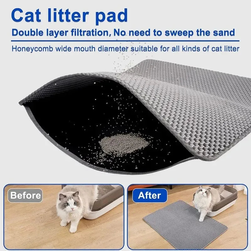 Double Layer Cat Litter Trapping Mat - Waterproof