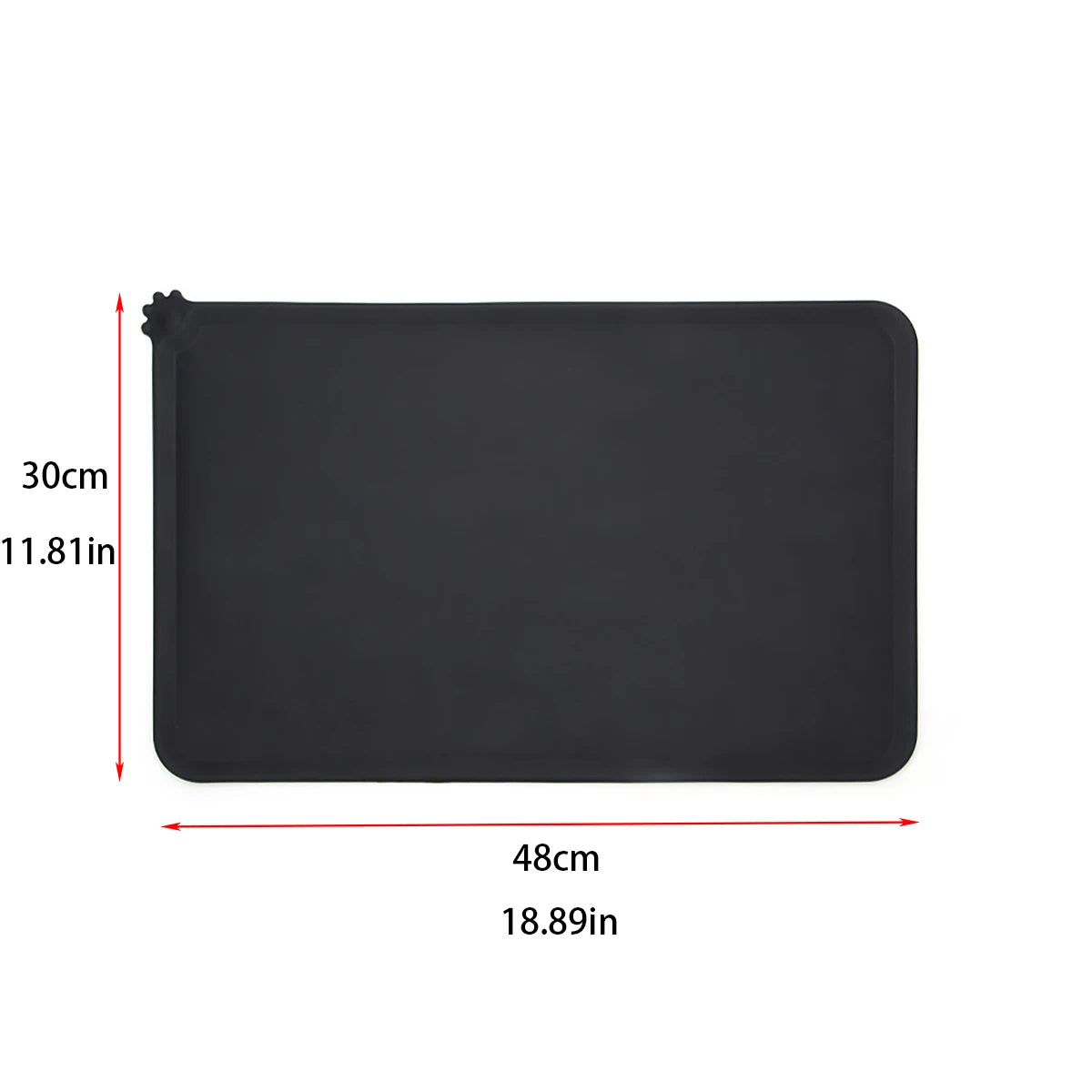 Silicone Waterproof Pet Feeding Mat - Compact 47x30cm