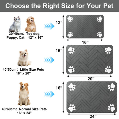 Absorbent Pet Feeding Mat with Non-Slip Backing