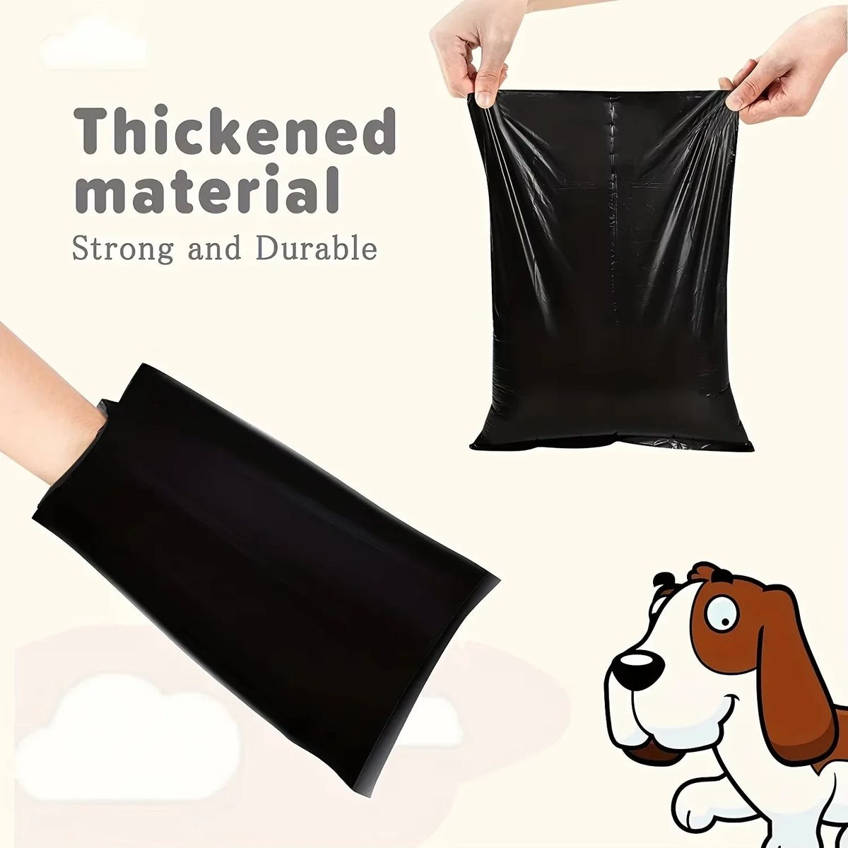 Pet Poop Bags - Leak-Proof, Rolls of 15
