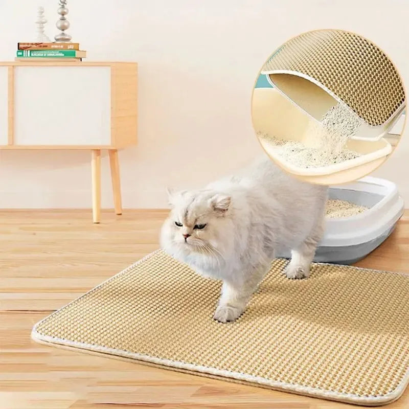 Double Layer Cat Litter Trapping Mat - Waterproof