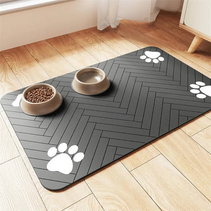 Absorbent Pet Feeding Mat with Non-Slip Backing