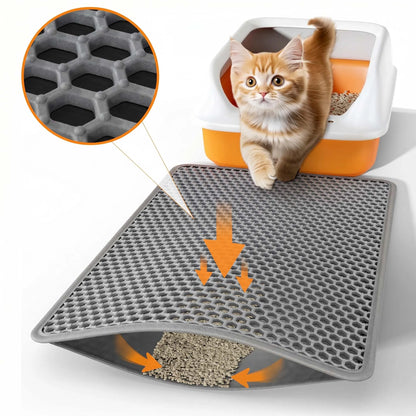 Double Layer Cat Litter Trapping Mat - Waterproof