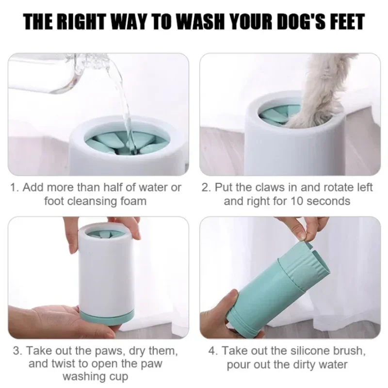 Silicone Paw Cleaner Cup for Dogs & Cats