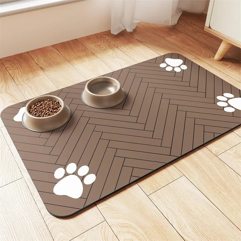Absorbent Pet Feeding Mat with Non-Slip Backing