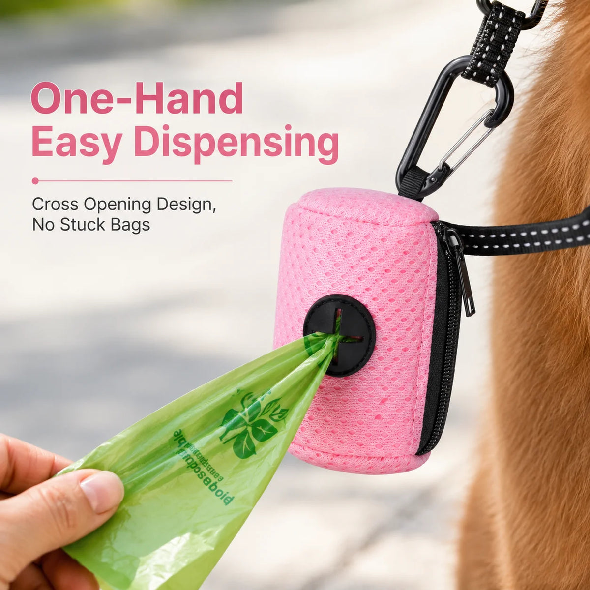 Poop Bag Dispenser for Dog Leashes