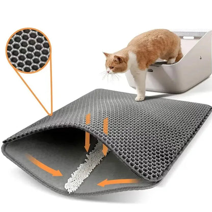 Double Layer Cat Litter Trapping Mat - Waterproof