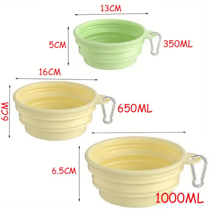 Collapsible Silicone Travel Bowl for Dogs & Cats