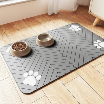 Absorbent Pet Feeding Mat with Non-Slip Backing